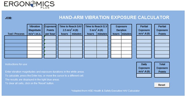 Vibration Reading Chart